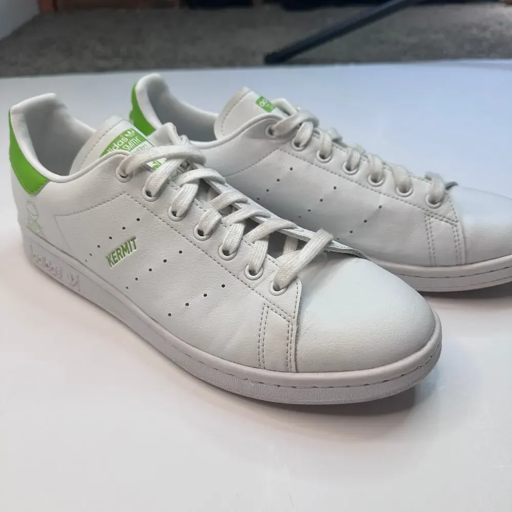 Adidas Stan Smith X Disney Kermit The Frog White Green Sneakers